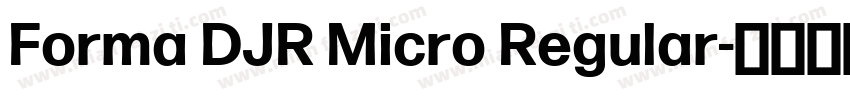 Forma DJR Micro Regular字体转换